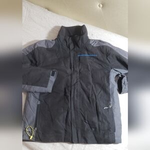 Polar Edge Ski Jacket Boy 10-12 Black Blue Trim Weatherproof